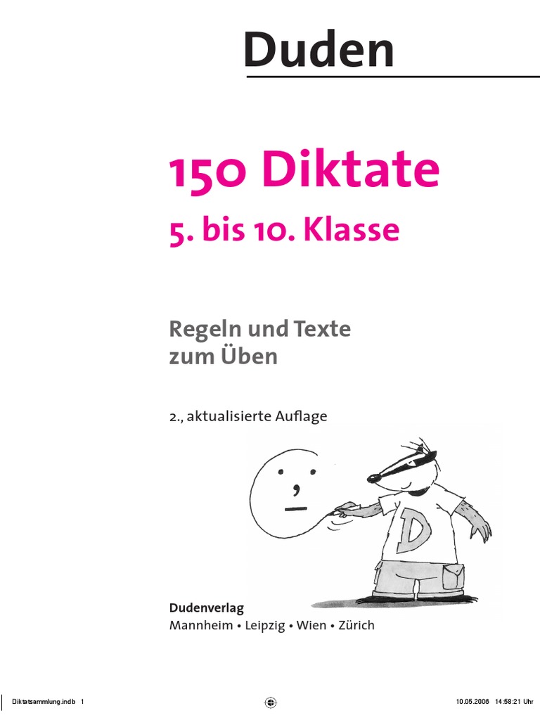 Duden. 150 Diktate 5. Bis 10. Klasse - Regeln Und Texte Zum ben (PDFDrive)  | PDF