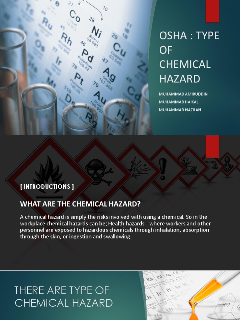 Osha Type of Chemical Hazard PDF Carcinogen Chemical Substances