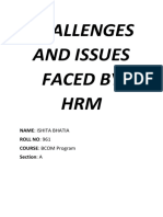 Challenges and Issues Faced by HRM