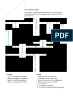 Independent Learning Task 3: Solving a Crossword Puzzle