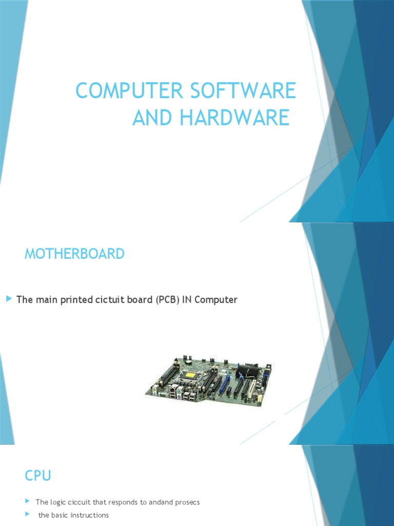 Computer Software and Hardware PDF