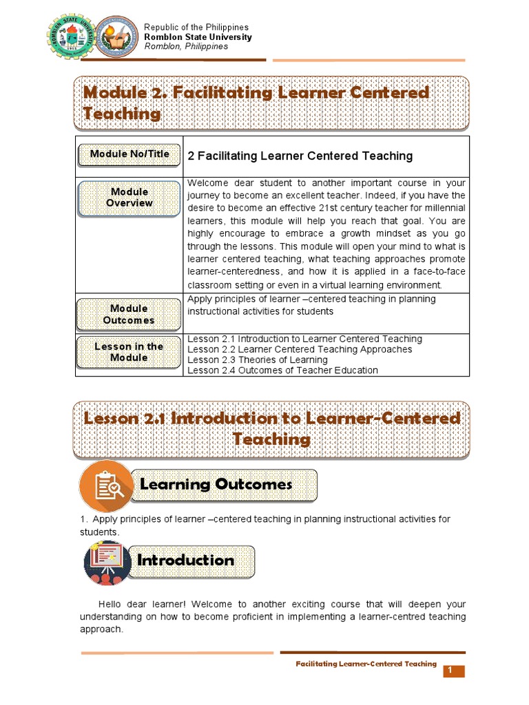 Module 2 in Facilitating Learner Centered Learning 2022 2023 | PDF ...