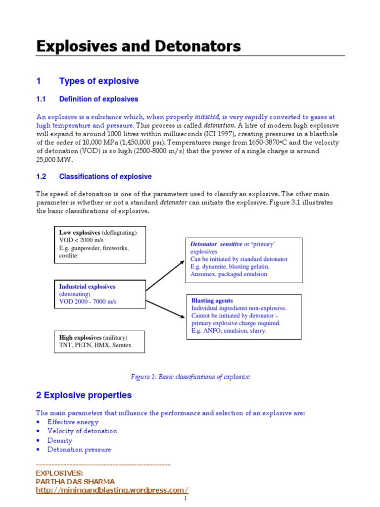 Types and Properties of Explosives | PDF | Explosive Material ...