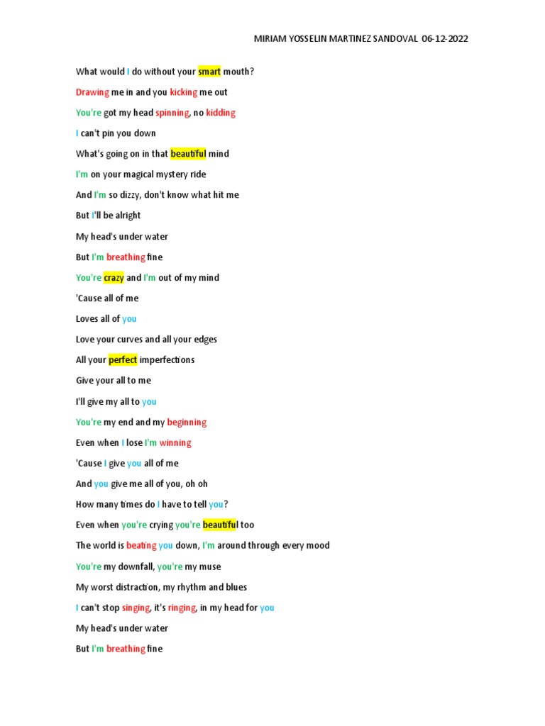 What Would I Do Without Your Smart Mouth | PDF