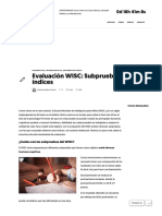 Evaluación WISC - Subpruebas e Índices - NeuroClass