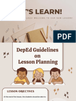 DepEd Guidelines On Lesson Planning