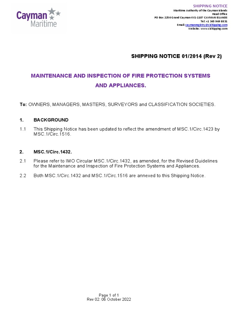Fire Protection Systems Maintenance Guidelines | PDF | Fire Sprinkler ...