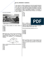 Exercicio Geometria Espacial - Piramides e Cilindros