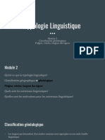 3) Typologie Linguistique-Classification Généalogique