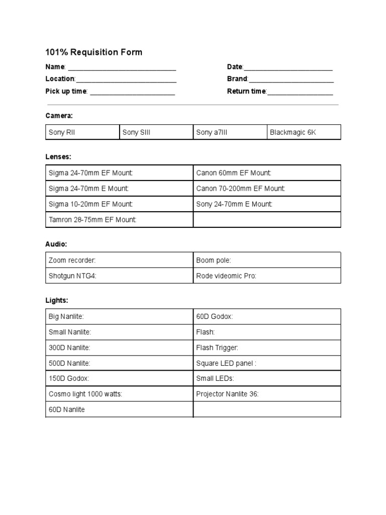 Requisition Form 8 | PDF