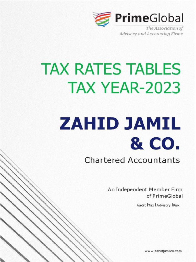 ZJC Tax Rates Tables - Tax Year 2023 (1) | PDF | Taxes | Trade