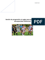 Sesión de Progresión Al Rugby para Personas Con Discapacidad Intelectual