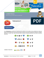 1ºaño Razonamiento Matemático s4 Criptogramas II