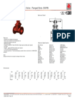 TECHNICAL DATA SHEET: OS&Y RESILIENT SEATED GATE VALVE - FLANGED ENDS- 300PSI