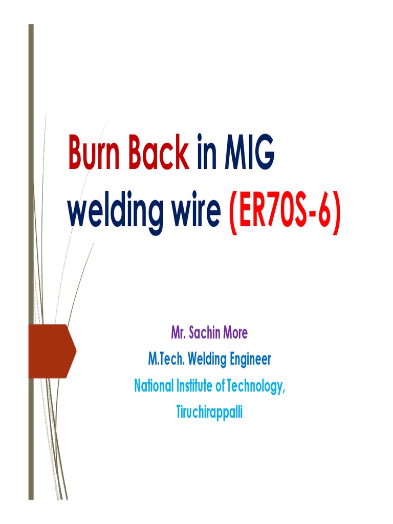 Mig Wire Burn Back Details PDF Friction Welding