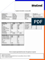 Payslip for January 2022