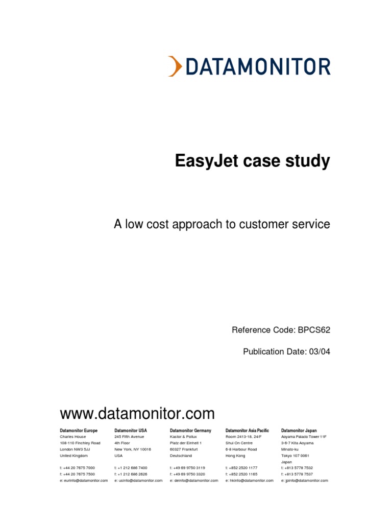 Easyjet Case Study 7 | PDF