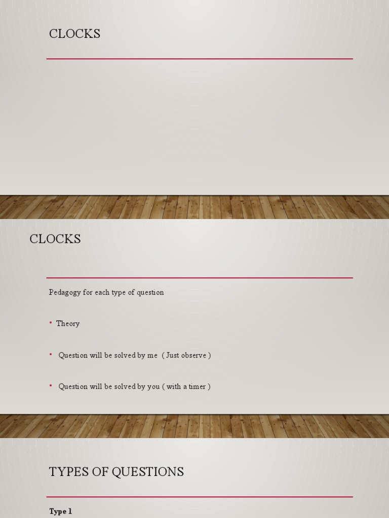 NMAT 2 Clocks and Calender PDF Clock Horology
