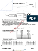 Devoir de Synthèse N°1 - Génie Électrique - 3ème Technique (2014-2015) MR Raouafi Abdallah