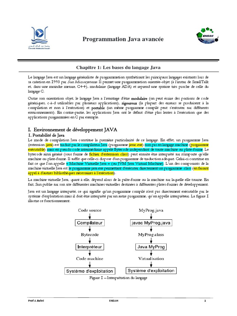 Cours 1 | PDF | Java (Langage de programmation) | Classe (informatique)