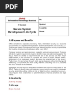 Secure System Development Life Cycle Standard