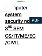 Computer system security notes summary