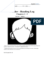 Angelina Thorell - WONDER Reading Log 3 - 5
