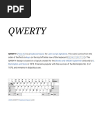 Overview of QWERTY Keyboard Layout | PDF
