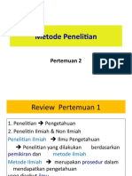 Metode Penelitian Pertemuan 2 by Filda Siahaya ST., MM.