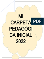 MI CARPETA PEDAGÓGICA INICIAL 2022