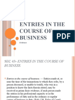 Entries in The Course of Business