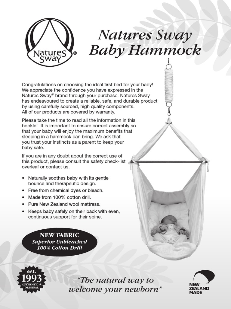 Natures Sway Baby Hammock Instructions PDF Bed Mattress