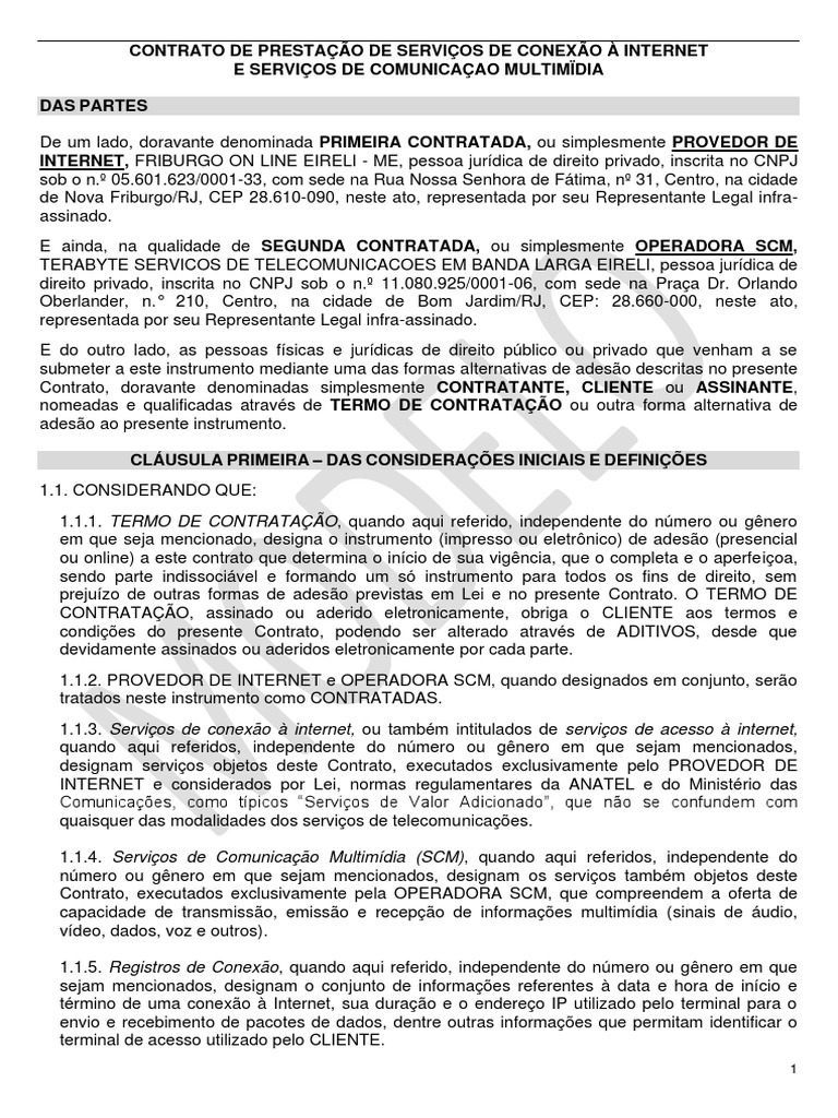 ModeloDeContrato de Adesão PDF Cadeia de suprimentos