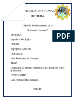 Corrección de Errores Sistemáticos Por Pendiente y Por Graduación