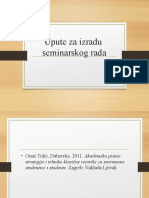 Upute Za Izradu Seminarskog Rada