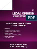 SS #1 Legal Opinion - Pengantar Perkuliahan