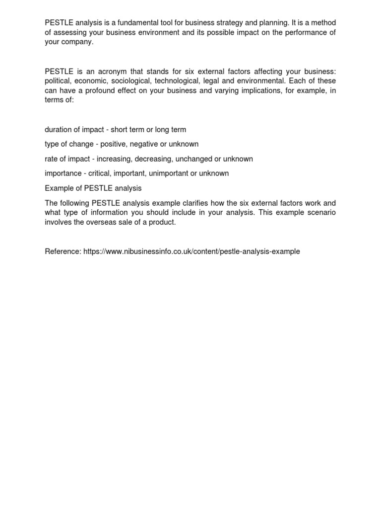 Pestle | PDF