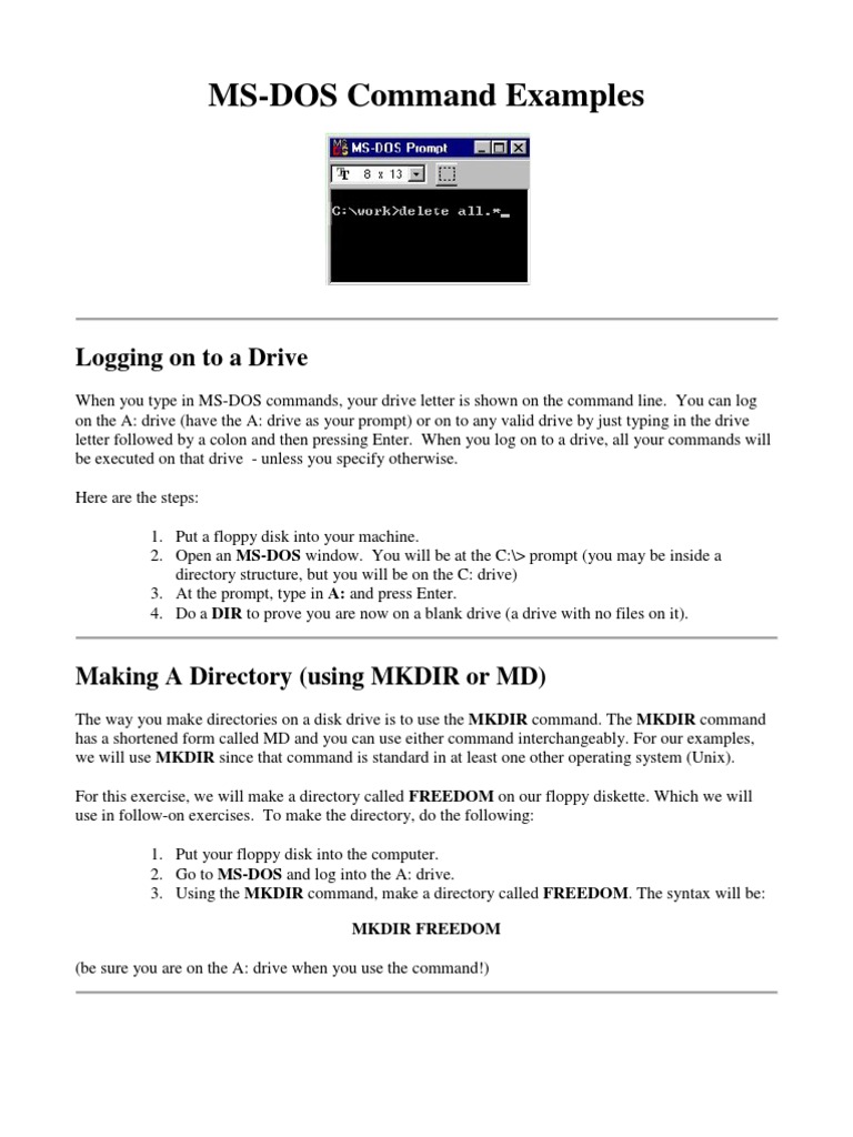 MS Dos | PDF