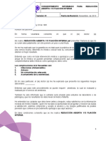 Consentimiento Informado para Reducción Abierta y Fijación Interna