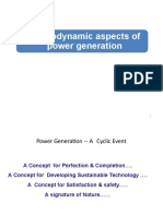 Thermodynamic aspects of power generation -- A Cyclic Event