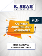 Inter CA Auditing & Assurance Revision Lecture Nov22