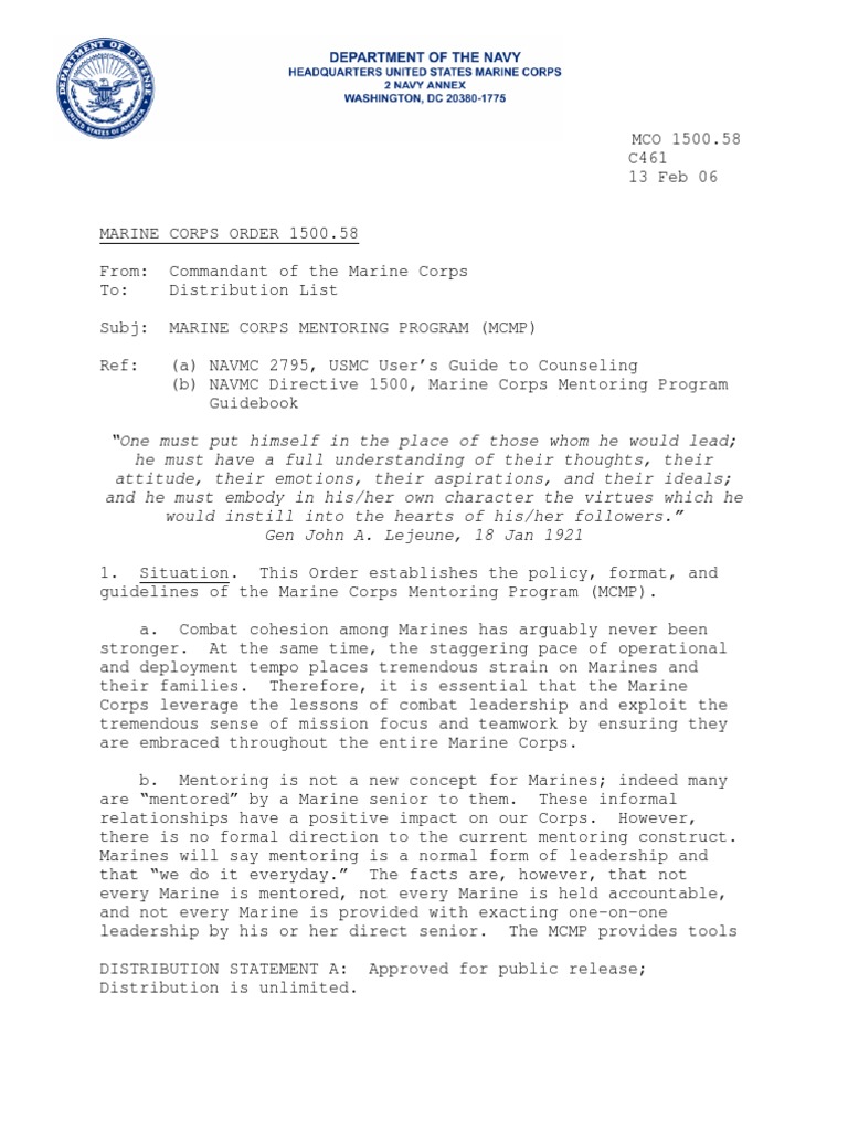 Free Worksheet Marine Counseling Worksheet mco 1500 58 usmc mentoring program united states marine corps mentorship