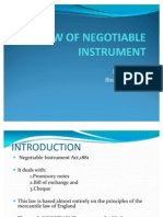 Law of Negotiable Instrument