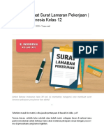 Cara Membuat Surat Lamaran Pekerjaan KELAS XII