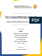 Detailed Report Difference Between Entrepreneur and Technopreneur Merged