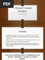 O Direito Comum Europeu - Slides 