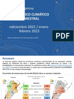 Pronostico Climático Trimestral  2022/2023