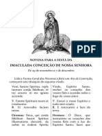 Novena Da Imaculada Conceicao