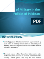 Role of Military in The Politics of Pakistan