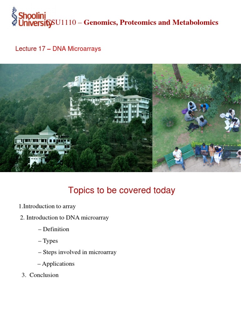 DNA Microarrays: Applications and Techniques for Gene Expression ...